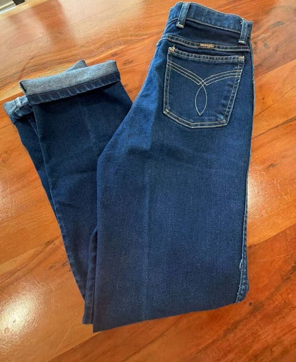 Vintage Wrangler Misses Reg Fit Dark Wash High Waist Denim Jeans Size 10 MR231NV